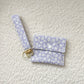Porte-clé & Porte-monnaie | Mauve | Petites fleurs blanches