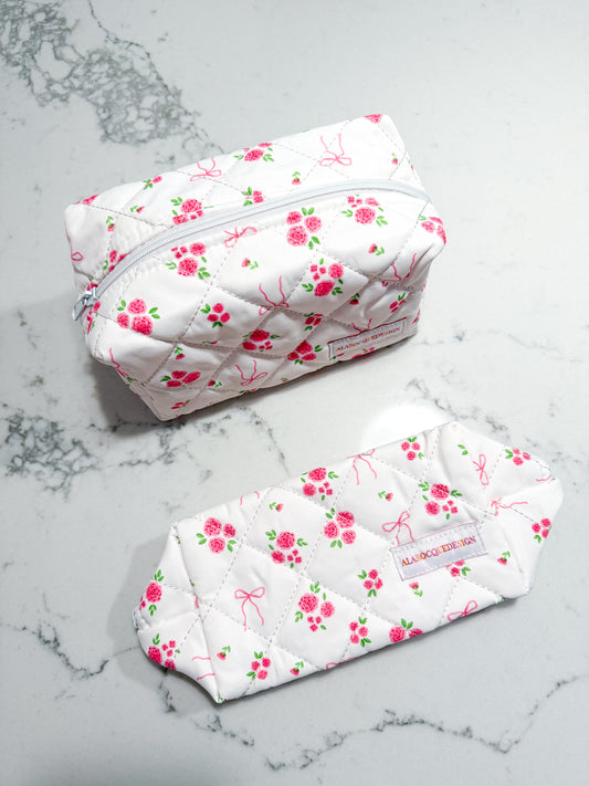 Trousse | Bouquet de roses et boucles