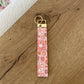 Keychain | Bracelet | Vintage pink and blue flowers