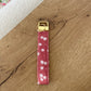 Keychain | Bracelet | Red and white flowers