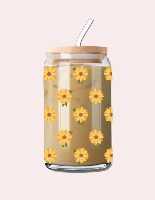 Verre 16 oz | Automne | Tournesols