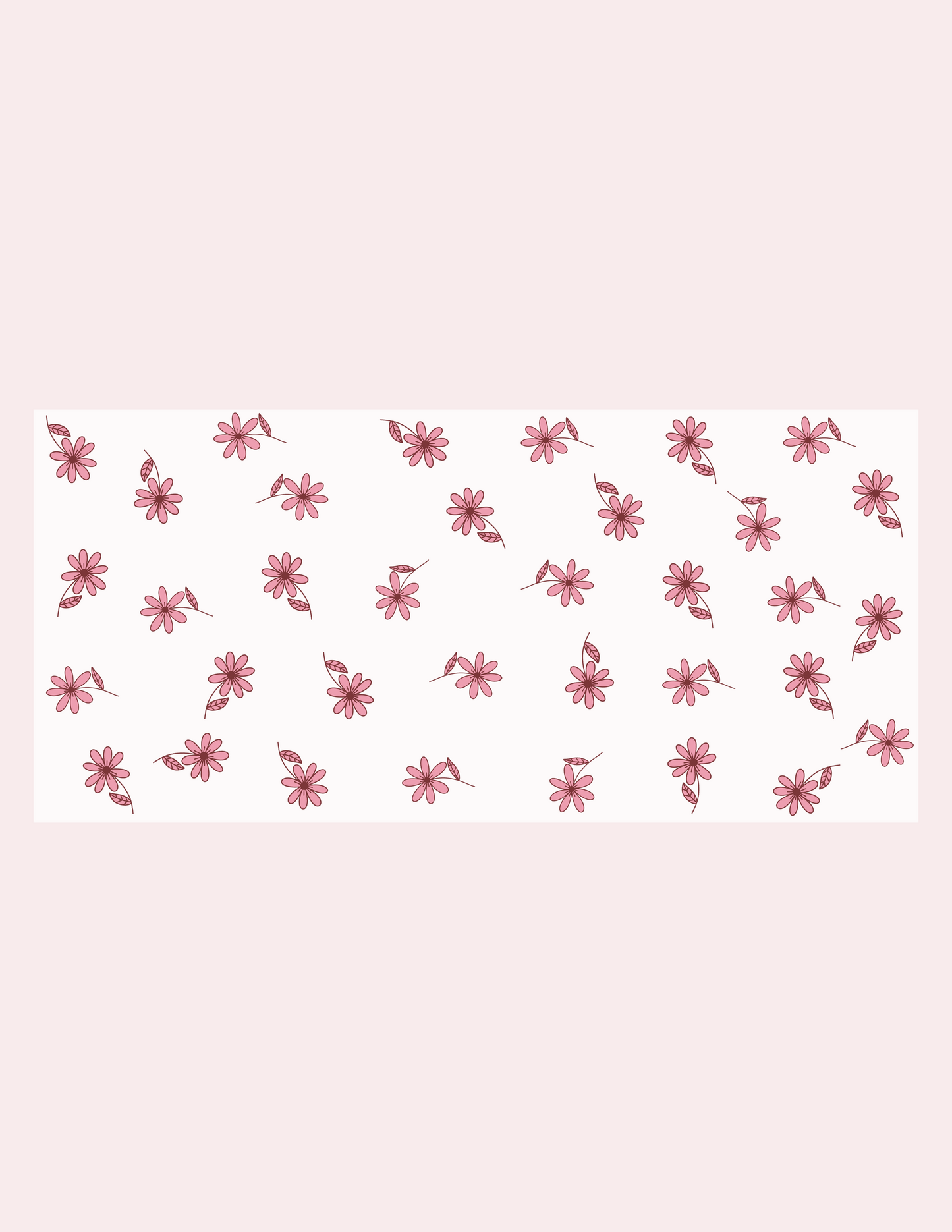 Verre 16 oz | Automne | Fleurs fuchsia neutres