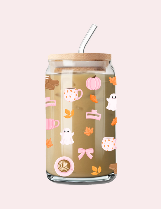 Verre 16 oz | Automne | Fantômes et pinces