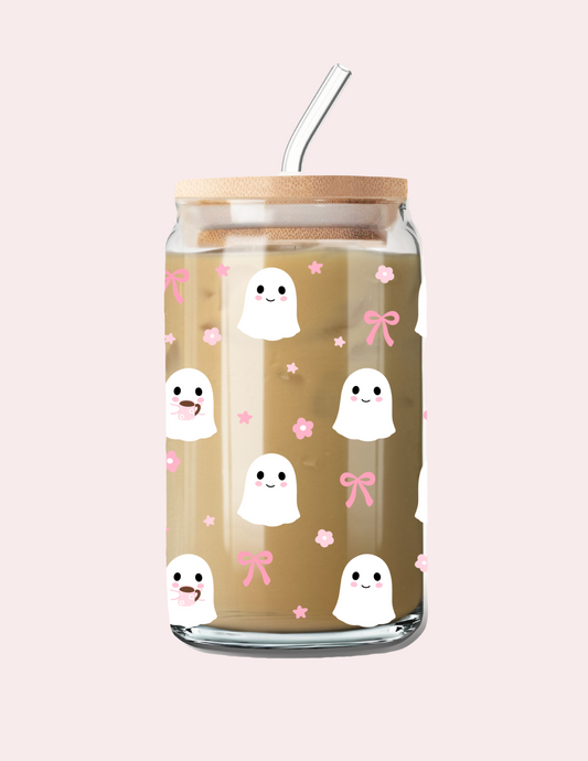 Verre 16 oz | Automne | Fantômes et boucles