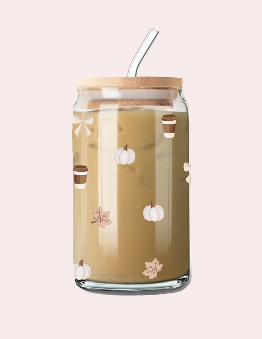Verre 16 oz | Automne | Coquette neutre