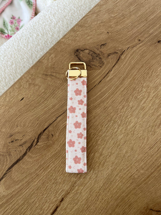 Keychain | Bracelet | Pinkish Brown Flowers