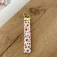 Keychains | Pink, green and brown flowers