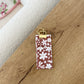 Lipgloss Holder | Burgundy and White Flowers