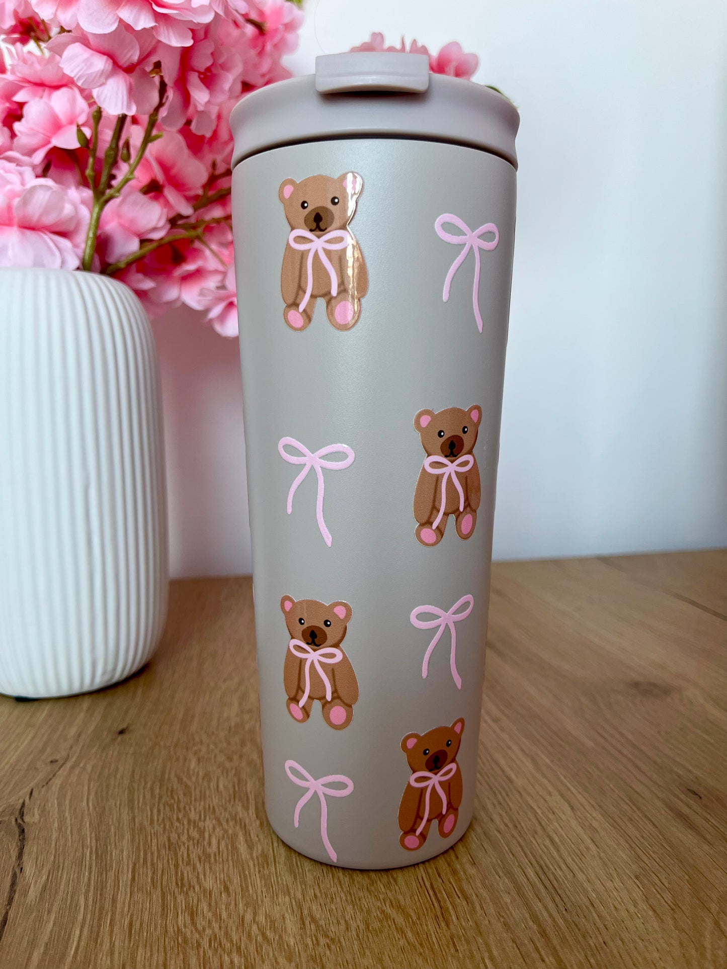 Bouteille isotherme 24 oz | Beige | Oursons et boucles