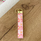 Keychain | Bracelet | White, pink and orange flowers