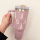 Tumbler 40 oz | Mauve | Sapins blanc