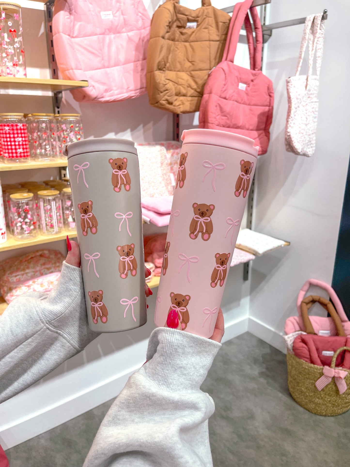 Bouteille isotherme 24 oz | Beige | Oursons et boucles