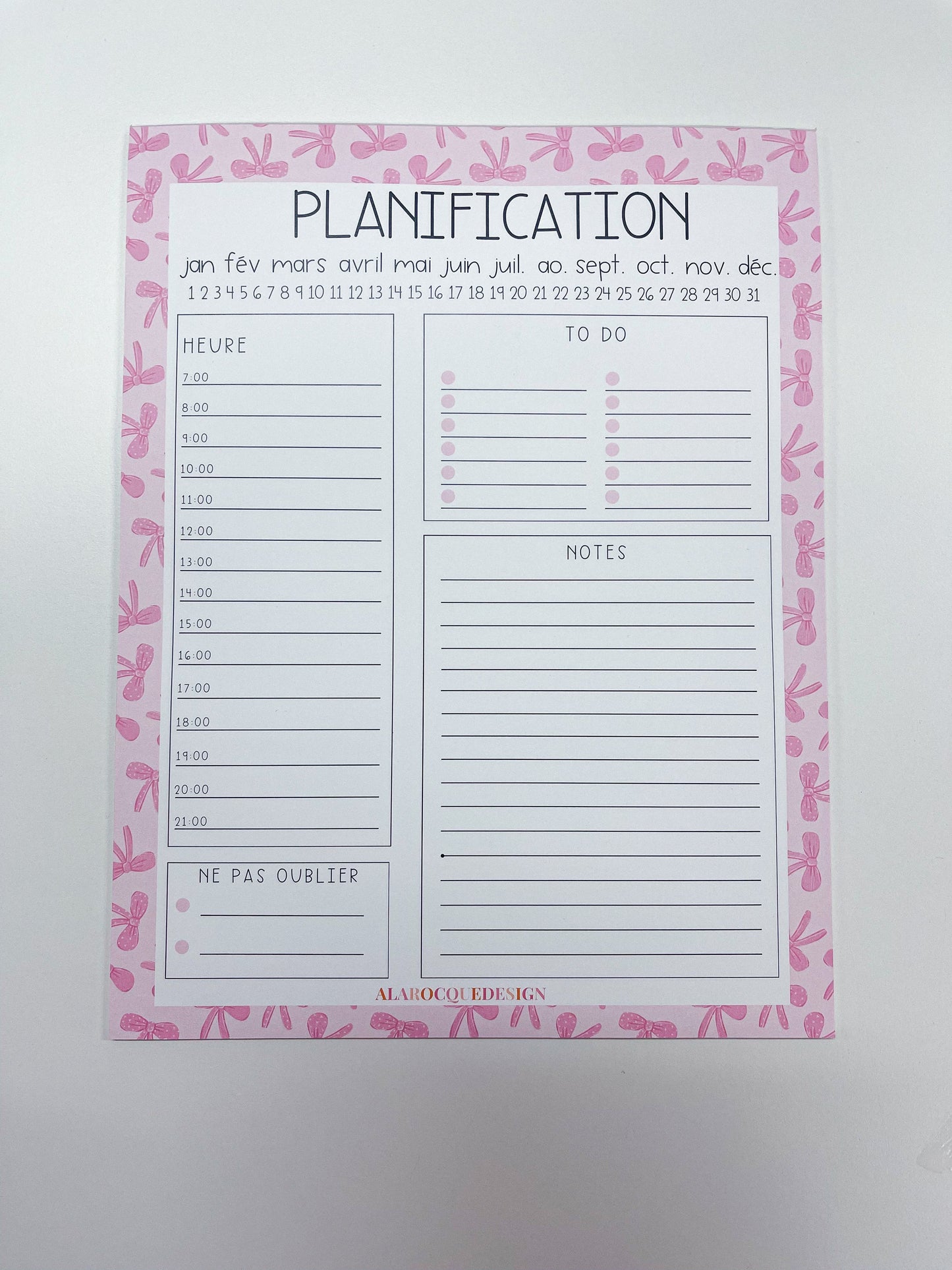 Daily Planner | Pink Curls