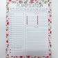 Daily Planner | Red and Pink Flowers