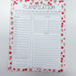 Weekly Planner | Strawberries and Red Flowers