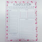 Daily Planner | Pink Lines and Flowers