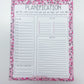 Daily Planner | Fuchsia and White Flowers