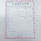Daily Planner | Mini Pink Flowers and Leaves