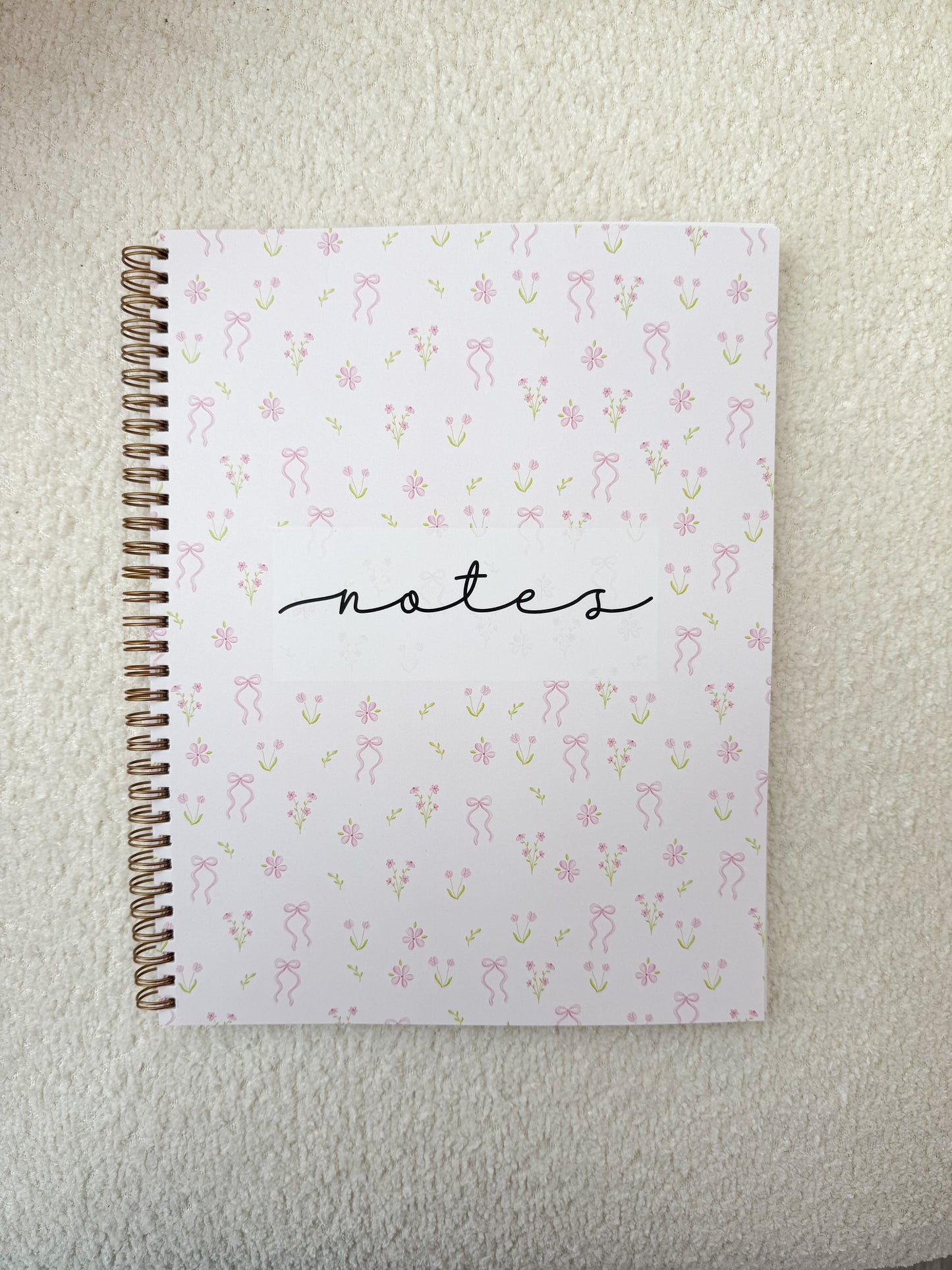 Notebook | Mini pink flowers and leaves