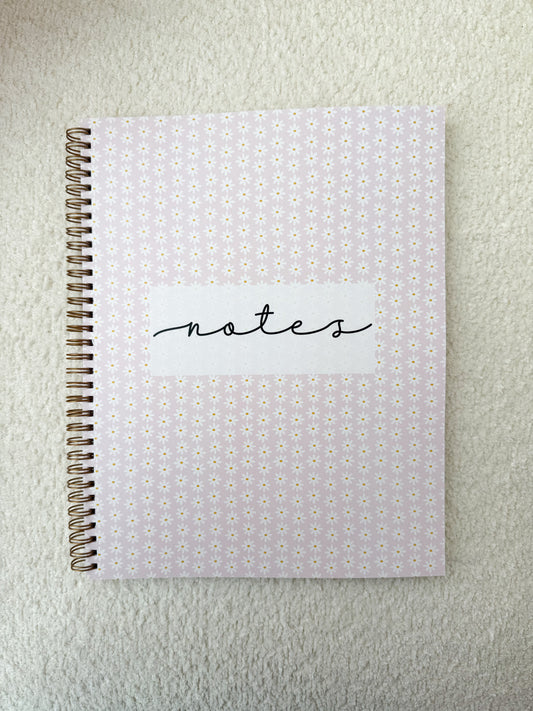 Notebook | Mini pink flowers and leaves
