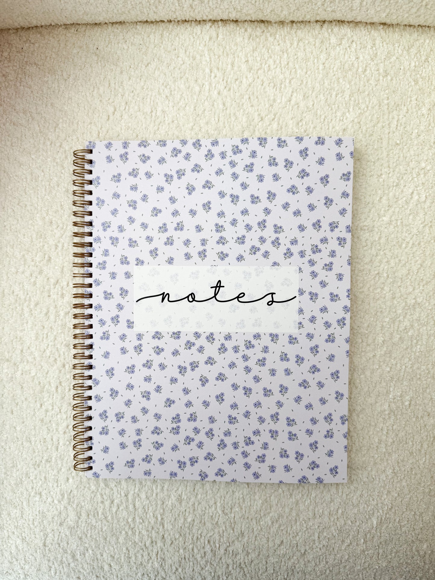 Notebook | Mini pink flowers and leaves
