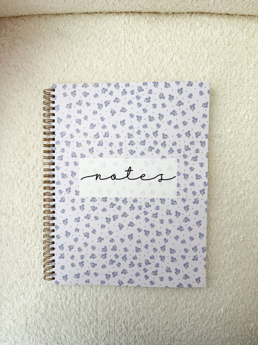 Notebook | Mini pink flowers and leaves