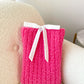 Pochette à livre ou liseuse | Sherpa rose fuchsia