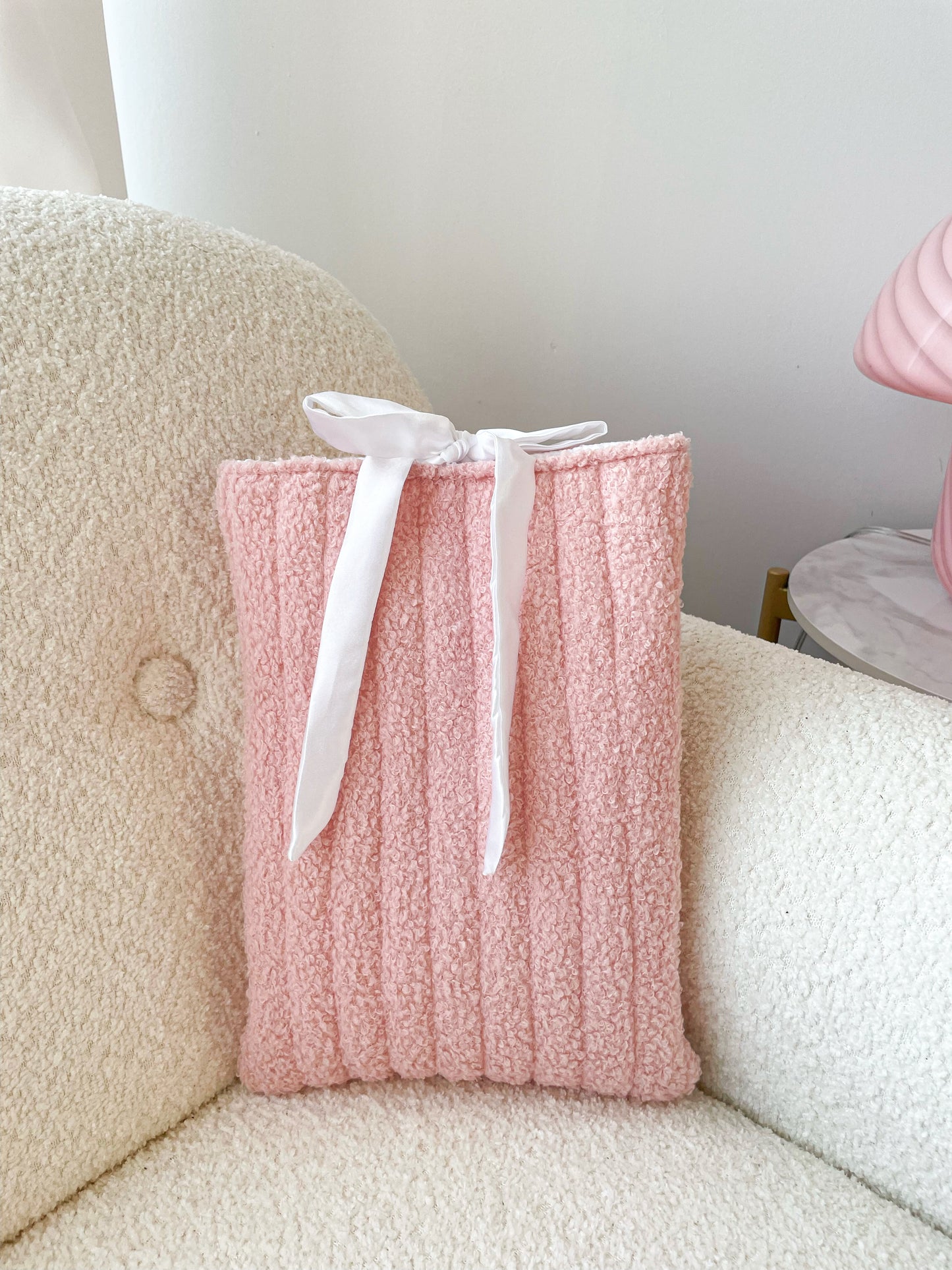 Pochette à livre ou liseuse | Sherpa rose nude foncé