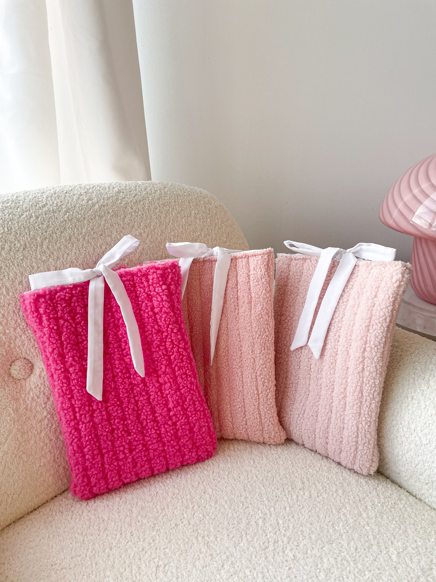 Pochette à livre ou liseuse | Sherpa rose nude foncé