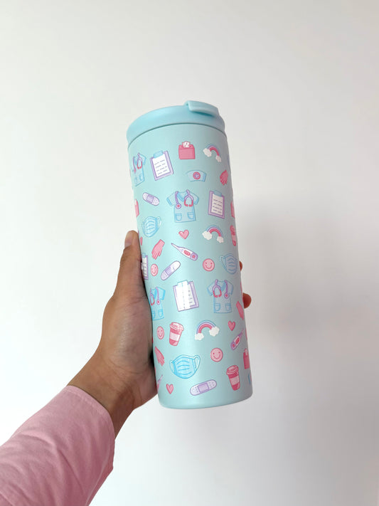 24 oz Insulated Bottle | Beige | Bears and Curls
