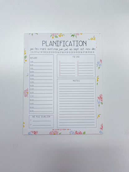 Planificateur journalier | Bouquets de roses