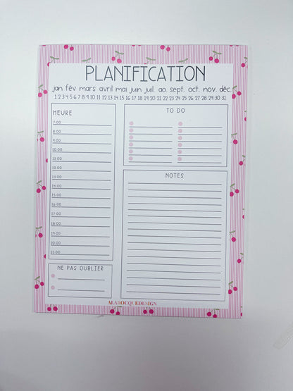 Planificateur journalier | Cerises