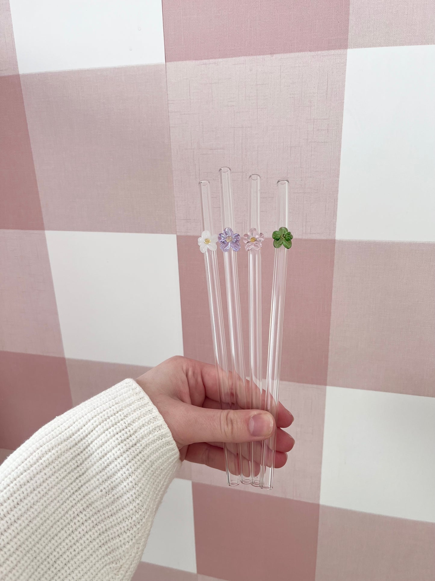 Glass straw | Flower