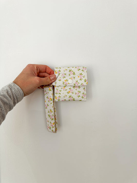 Porte-clés et porte-monnaie | Fleurs jaunes et roses