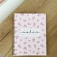 Cahier de notes | Minis fleurs roses et feuilles