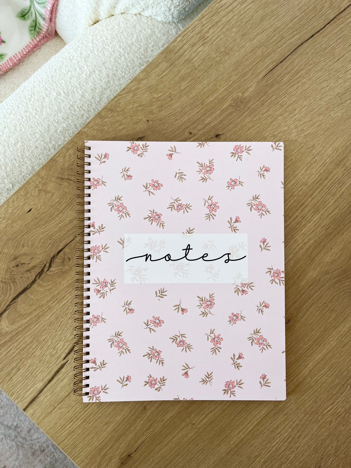 Cahier de notes | Minis fleurs roses et feuilles