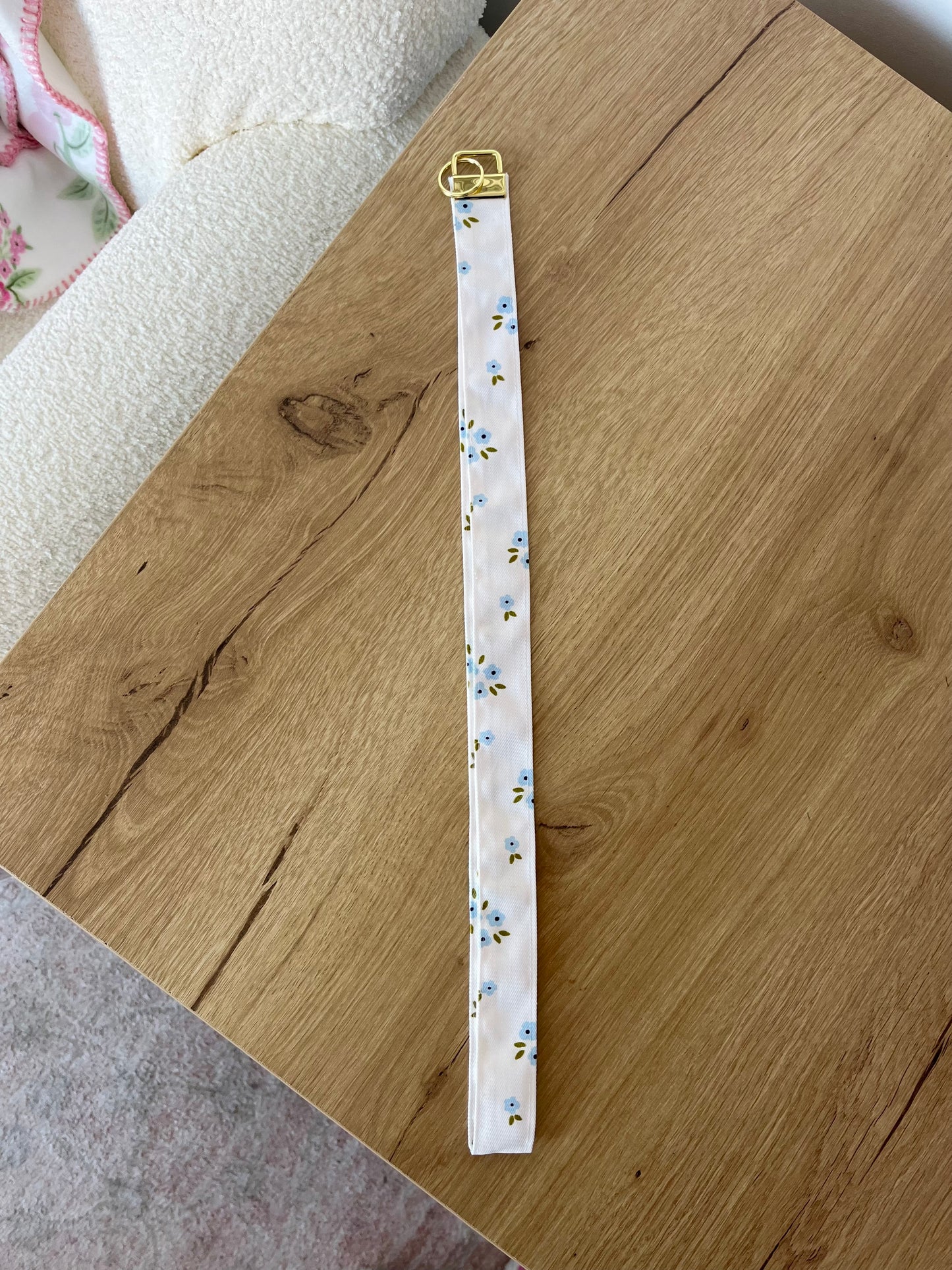 Keychain | Lanyard | Blue Flowers