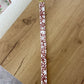 Keychain | Lanyard | Burgundy and white flowers