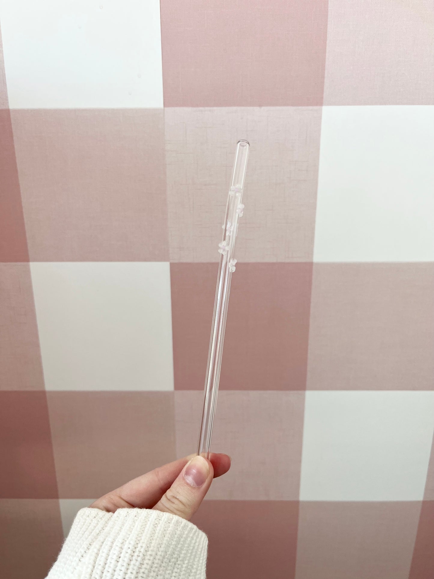 Glass straw | Small flowers