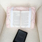 Coussin de lecture | Petites fleurs roses sur fond beige