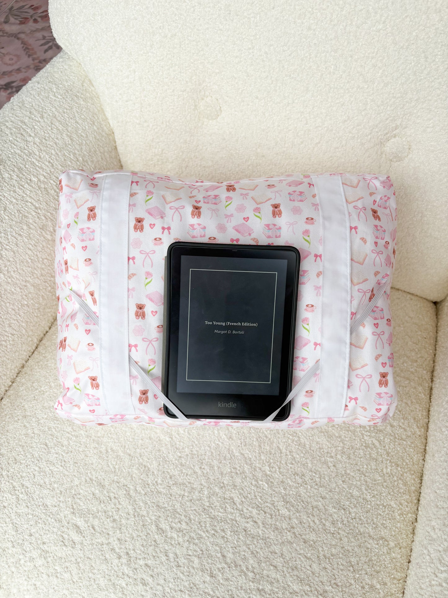 Coussin de lecture | Livres & coquette