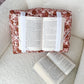 Coussin de lecture | Fleurs brunes