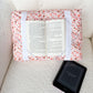 Coussin de lecture | Fleurs brunes, oranges et roses