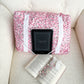 Coussin de lecture | Rose,  fleurs blanches et roses