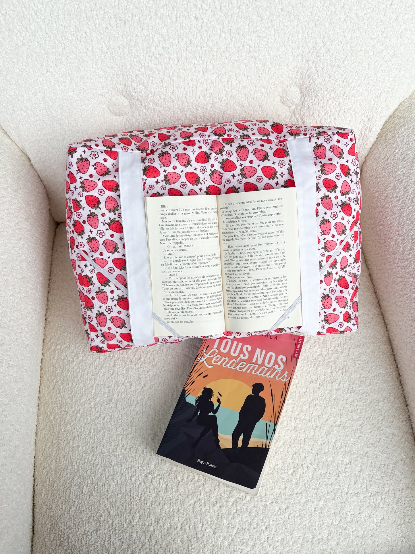 Coussin de lecture | Fraises