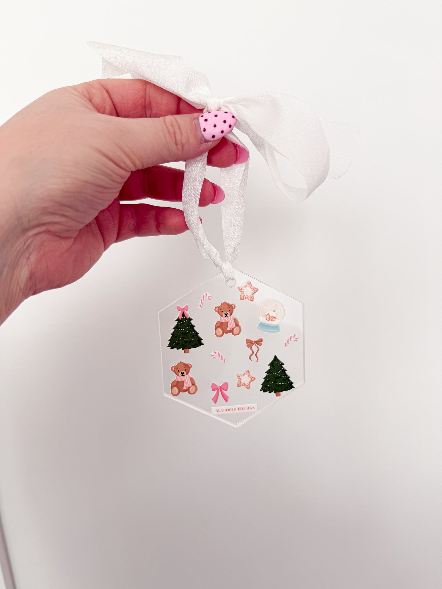 Christmas Ornament with Heart | Best Godmother, Mom, Educator, Teacher | Christmas Collection