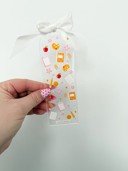 Signet en acrylique avec boucle | Écolier sourire