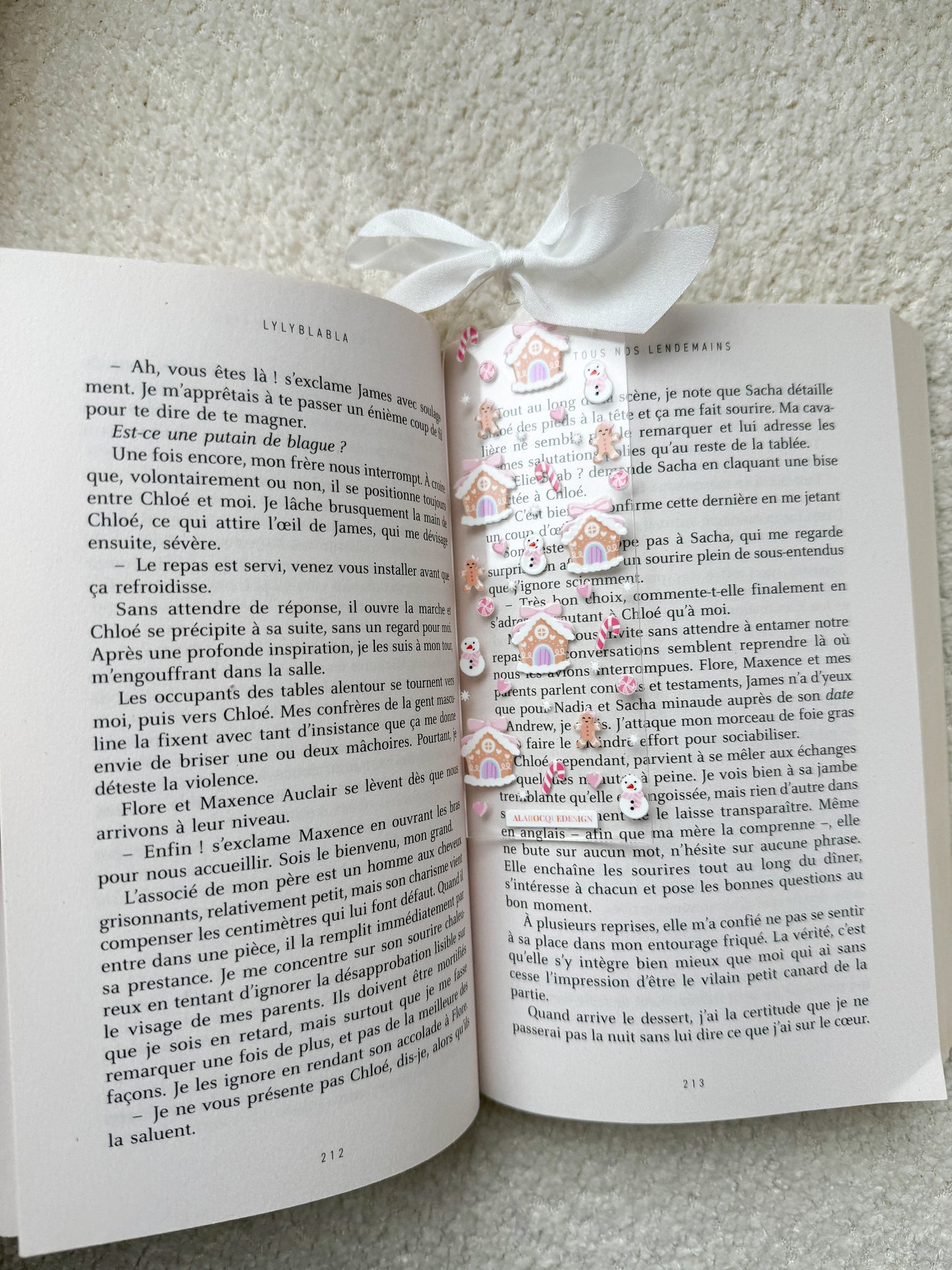 Signet en acrylique avec boucle | Bonhommes de neige