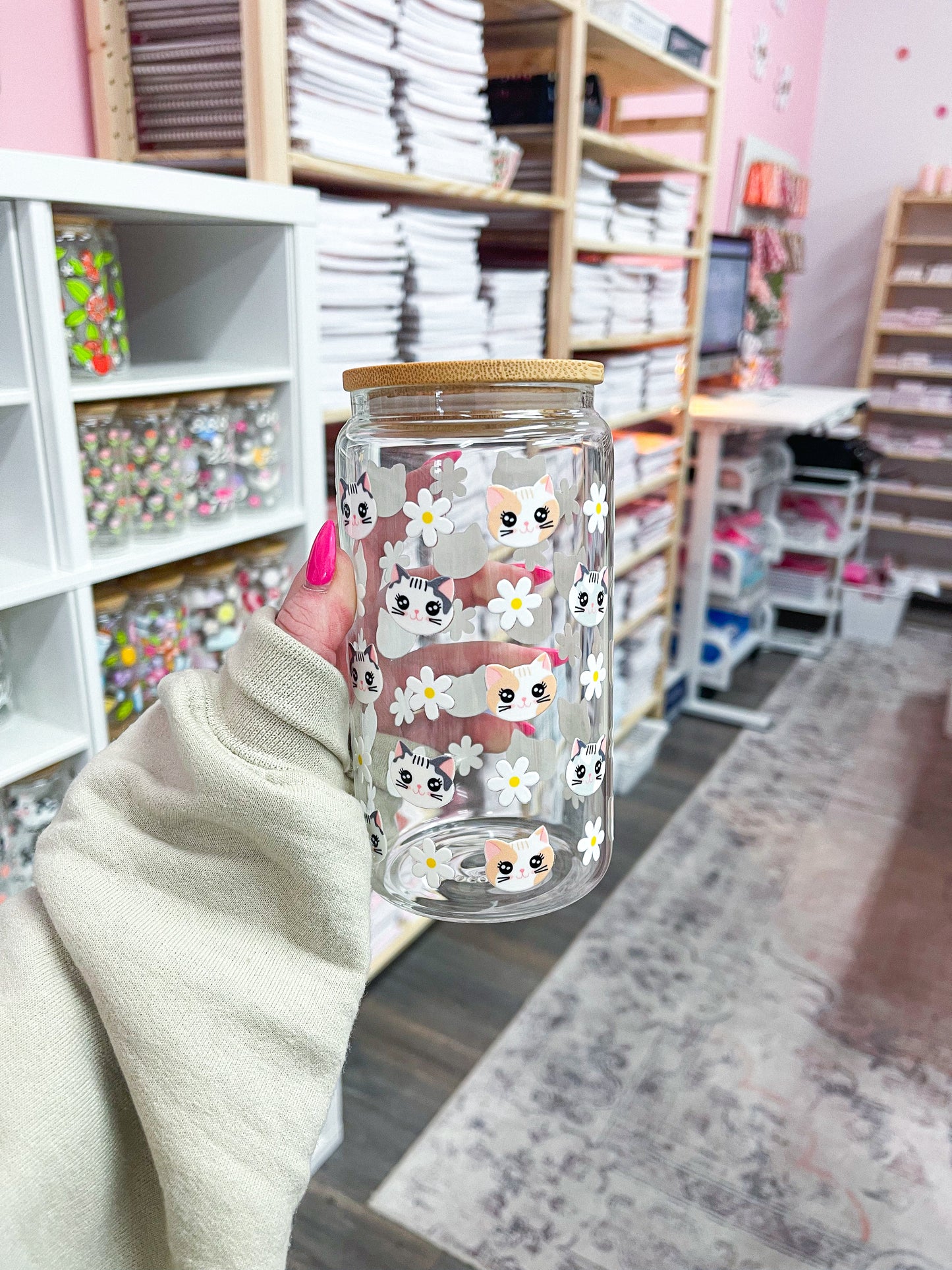 16 oz Glass | Cats