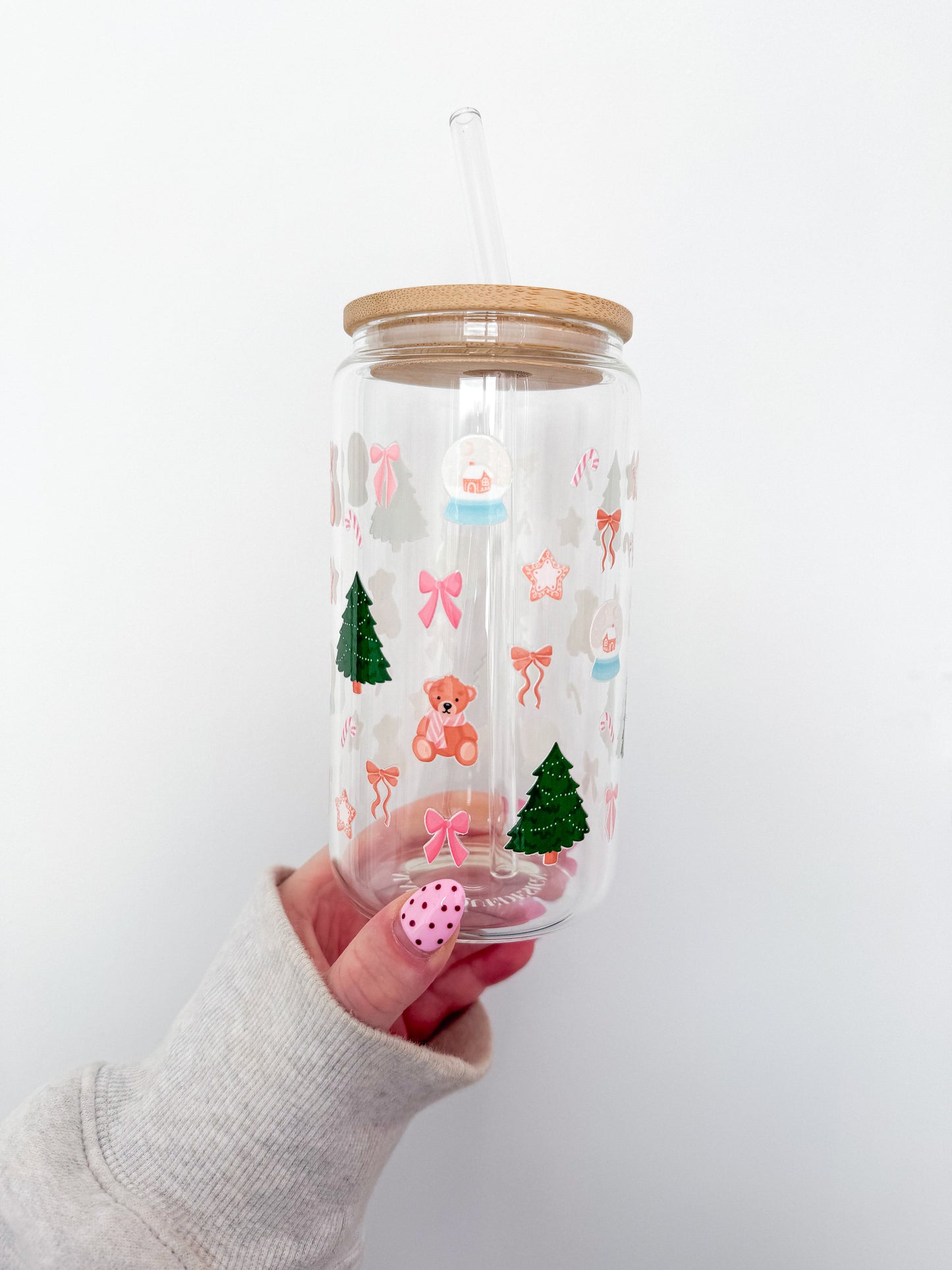 16 oz Glass | Christmas | Bambis